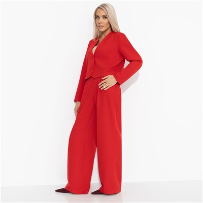 Брючный костюм со съемным воротником-воланом, Всегда вовремя, всегда стильно (2 в 1 с воротником)