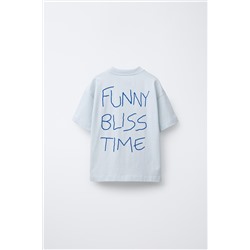 T-SHIRT WITH SLOGAN PRINT