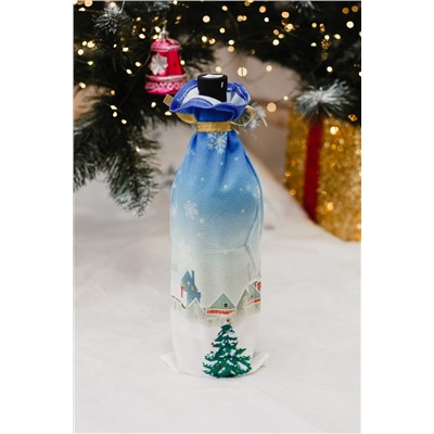 Украшение на бутылку Набор 3 шт Снеговик дед мороз и Олень