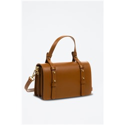 Bandolera de piel Andretta Camel