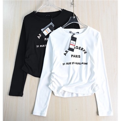 Женская мягкая вощеная футболка с принтом букв КАР*Л 😎