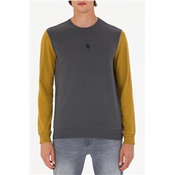 Erkek Antrasit Bisiklet Yaka Sweatshirt