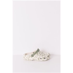 Zapatillas casa flores verde