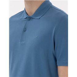 Koyu Mavi Regular Fit %100 Pamuk Polo Yaka Basic Tişört
