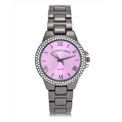 LADIES GUNMETAL EMBELLISHED WATCH