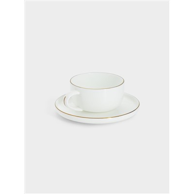Чашка с блюдцем, 100 мл, Кашемир Gold