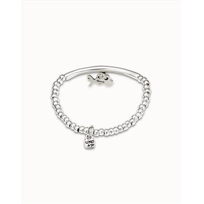 Pulsera bañada en plata de ley