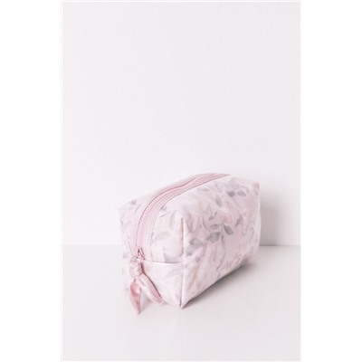 Neceser mediano estampado flores rosa