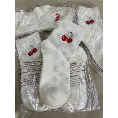 Набор стильных носков Loui*s Vuitto*n x Takash*i Murakam*i унисекс с вышивкой вишни