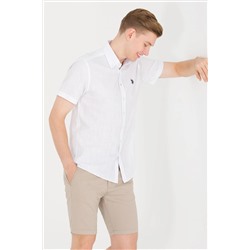 Erkek Beyaz Kısa Kollu Gömlek