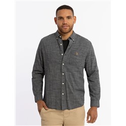 SLUB POPLIN WEAVE LONG SLEEVE SHIRT