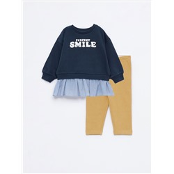 КОМПЛЕКТ ИЗ СВИТШОТА   И ЛЕГГИНСОВ