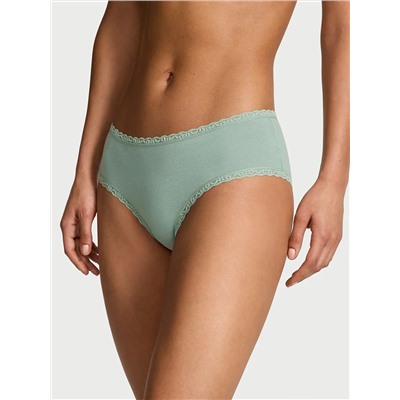 The Lacie Cotton Lace-Waist Cheeky Panty