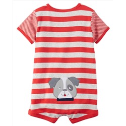 Snap-Up Cotton Romper