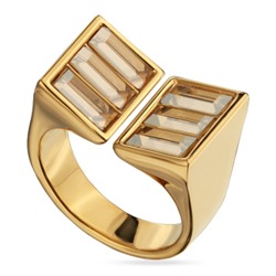 Кольцо Богемия (кристаллы SW шампань; покрытие золото), Есть комплект