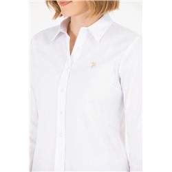 Kadın Beyaz Uzun Kollu Basic Gömlek
