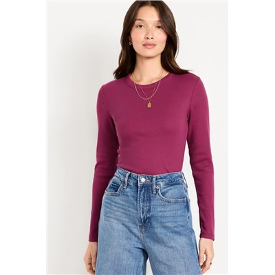 Snug Long-Sleeve Crew-Neck T-Shirt