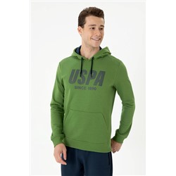 Erkek Yeşil Kapüşonlu Sweatshirt