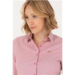 Kadın Pembe Uzun Kollu Gömlek