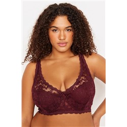 Trendyol Curve Bordo Dantelli Toparlayıcı Sütyen TBBAW23CW00003