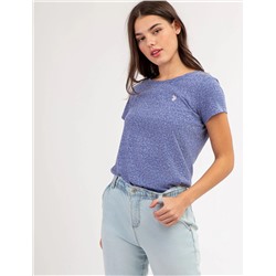 TWIST NECK SNOW YARN T-SHIRT