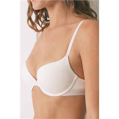 Sujetador push up GORGEOUS algodón blanco