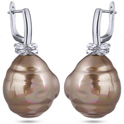 Серьги (Майорка 18мм золотистая; покрытие родий), Есть комплект