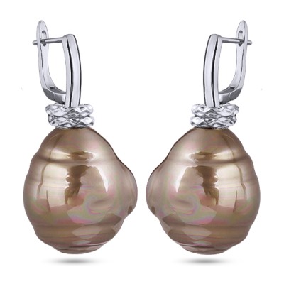 Серьги (Майорка 18мм золотистая; покрытие родий), Есть комплект