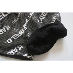 Детский комплект для девочек с пайетками, платье и шорты   КАРЛ ЛАГЕРФЕЛЬ*Д Материал внутри: 100% вискоза