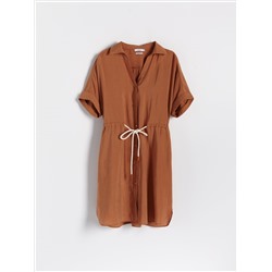 Hemdblusenkleid mit hohem Tencel™Lyocell-Anteil