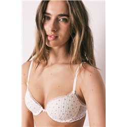 Sujetador clásico algodón blanco corazones BEAUTIFUL