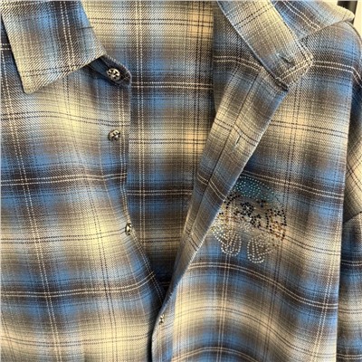 Женская свободная рубашка в клетку  Chrom*e Heart*s