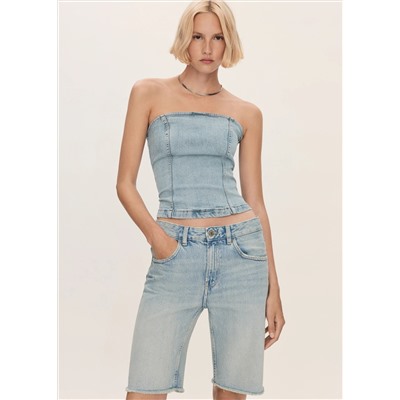 Bermudas vaqueras rectas