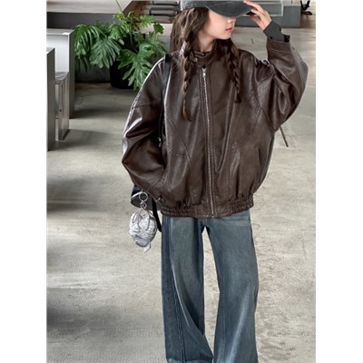 Кожаная куртка для девочек 2025