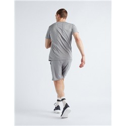 Reflective Print Sports Shorts, Men, Grey