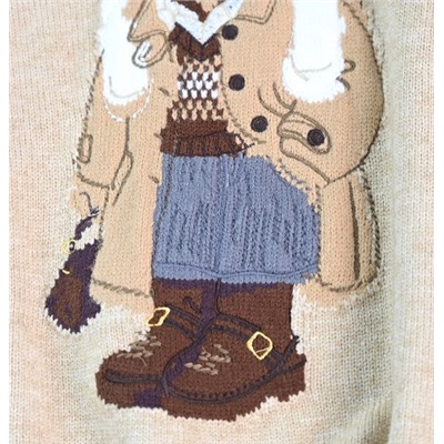 Женский шерстяной свитер грубой вязки с капюшоном и длинными рукавами TEENA*I WINTA*N