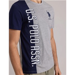 VERTICAL U.S. POLO ASSN. GRAPHIC COLORBLOCK T-SHIR