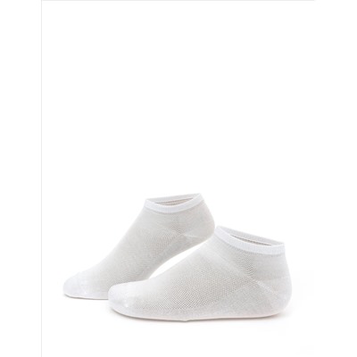Erkek Bambu Karışımlı Beyaz Patik Basic Çorap