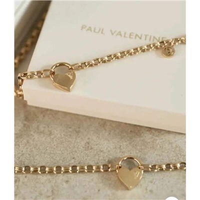 Комплект Pau*l Valentin*e из подвески и браслет покрытый настоящим золотом  Экспорт в Германию