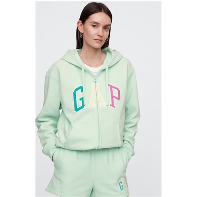 Relaxed Gap Logo Zip Hoodie