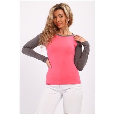 Лонгслив женский с длинным рукавом реглан