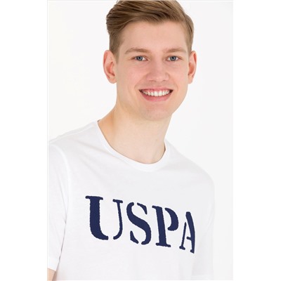 Erkek Beyaz Basic Bisiklet Yaka Tişört