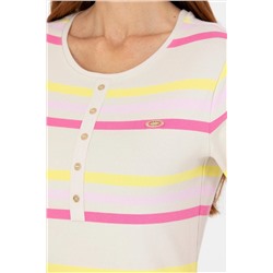 Kadın Manolya Bisiklet Yaka Tişört