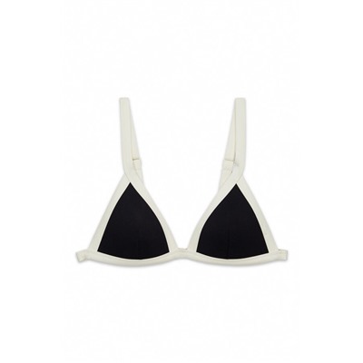 Top bikini triangular push up B&W