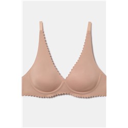 Sujetador triángulo con aros de microfibra