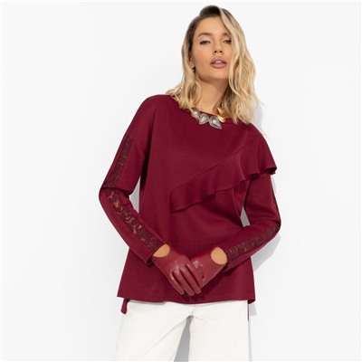Туника в трендовом цвете, Вам письмо (бордовая)