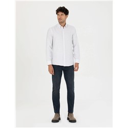 Beyaz Slim Fit Uzun Kollu Gömlek