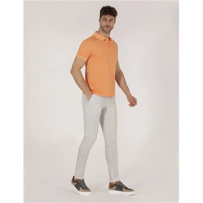 Gri Slim Fit Kanvas Pantolon
