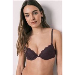 Sujetador clásico relleno encaje morado BEAUTIFUL