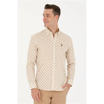 Erkek Taş Uzun Kollu Gömlek